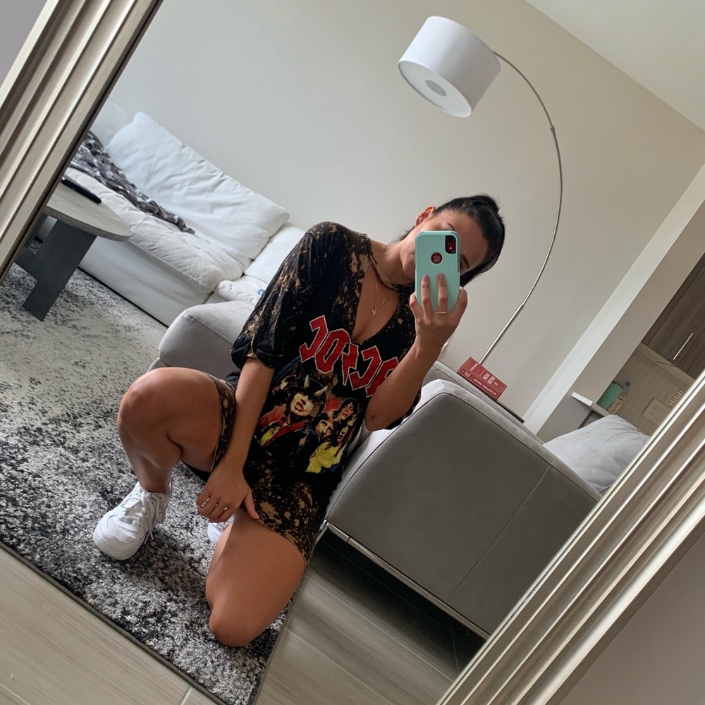 Vintage AC/DC Acid Wash T-shirt Dress